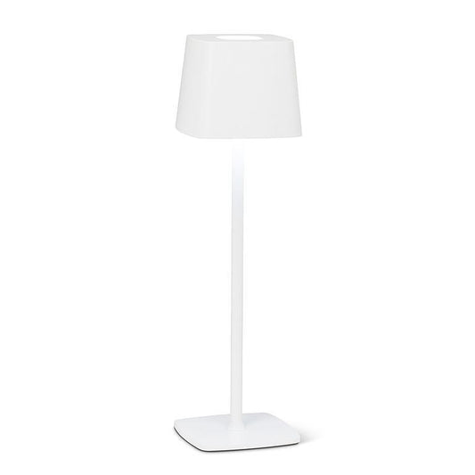 White Square Shade LED Table Lamp