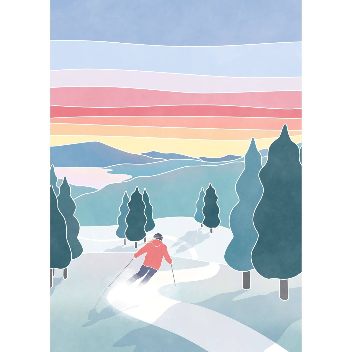 Sunset Ski 500 Piece Puzzle for Adults