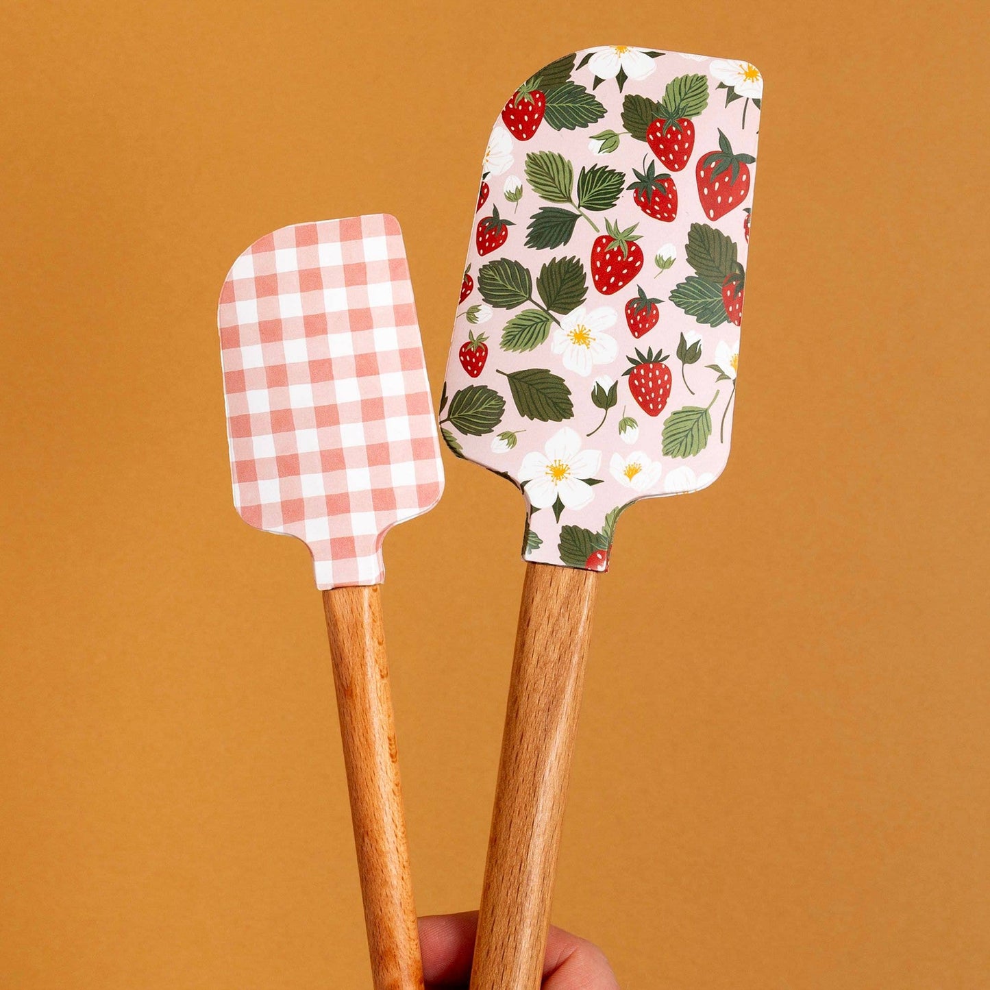 Strawberry Patch Silicone Kitchen Spatulas - Set of 2