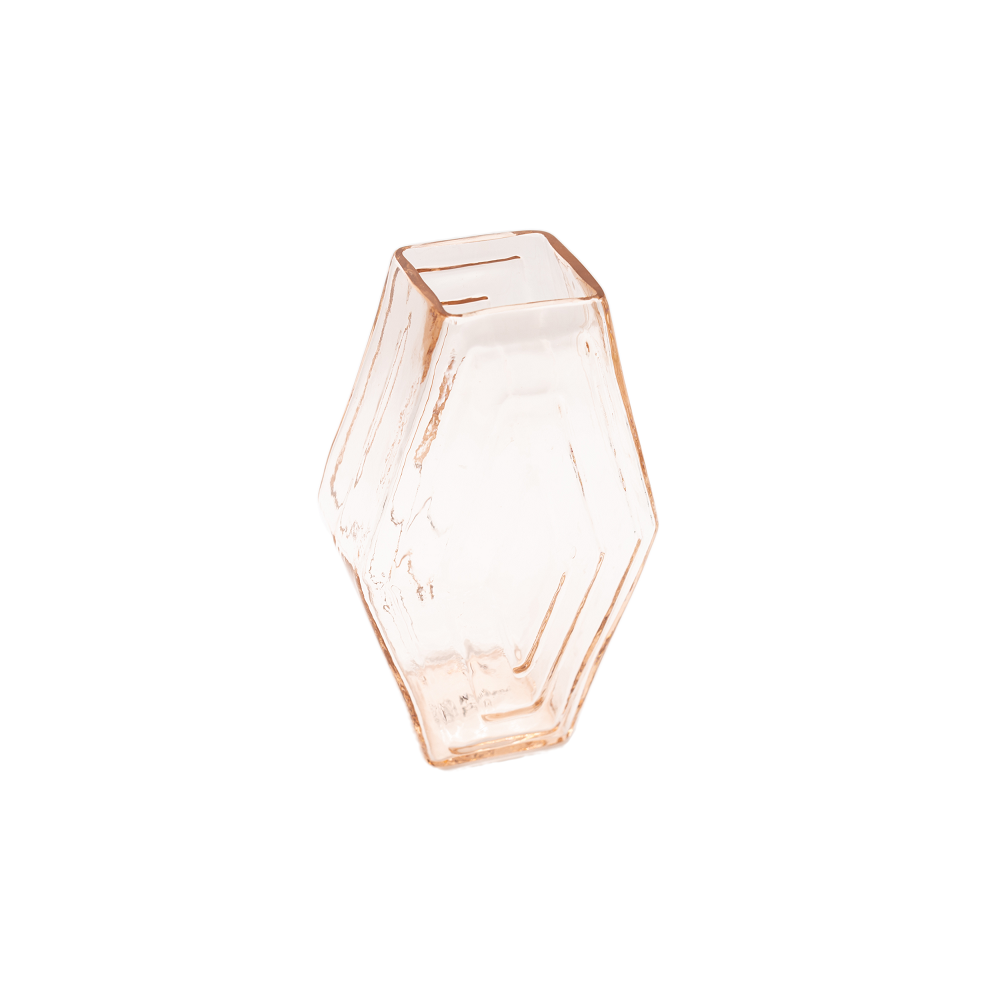 Pink Recycled Glass Vase, Small