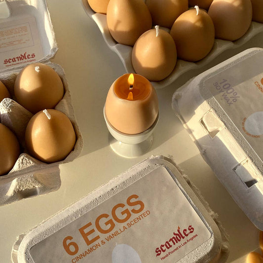 Egg-citing Cinnamon & Vanilla Scented Soy Candles—Set of 6