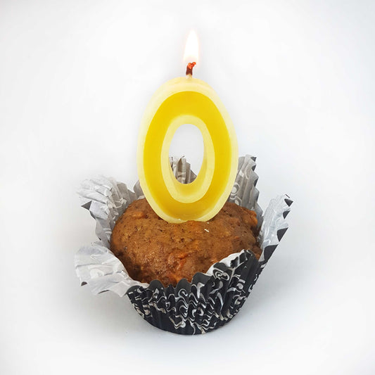 #0 Beeswax Birthday Candle