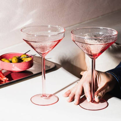 Pink Claude Martini Glass—Set of 2