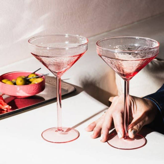 Pink Claude Martini Glass—Set of 2