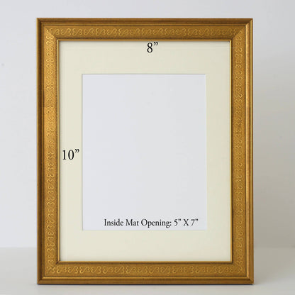 Gold Vintage Heart-Patterned Frame