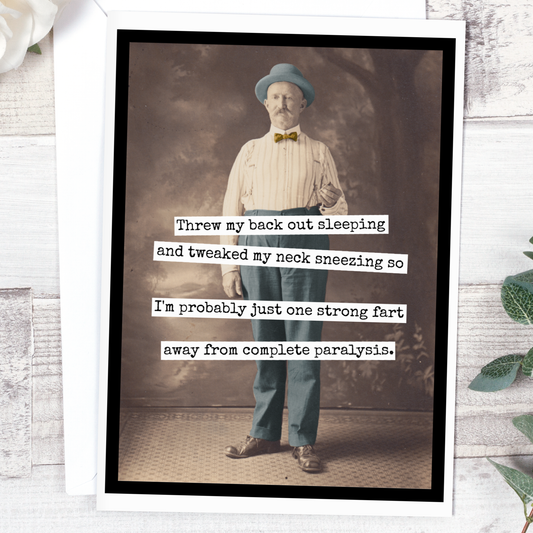 Threw My Back Out Sleeping And Tweaked My Neck Sneezing...