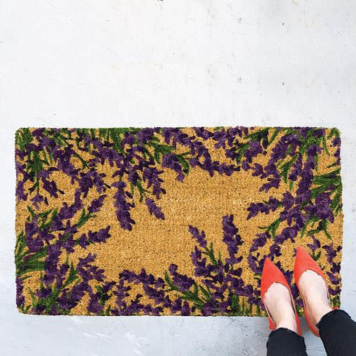 Lavender Blooms Coir Fiber Doormat