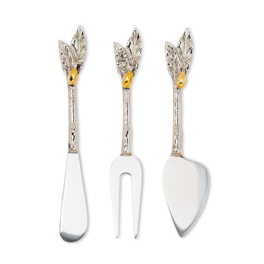 Olive & Leaf Cheese Knife Set