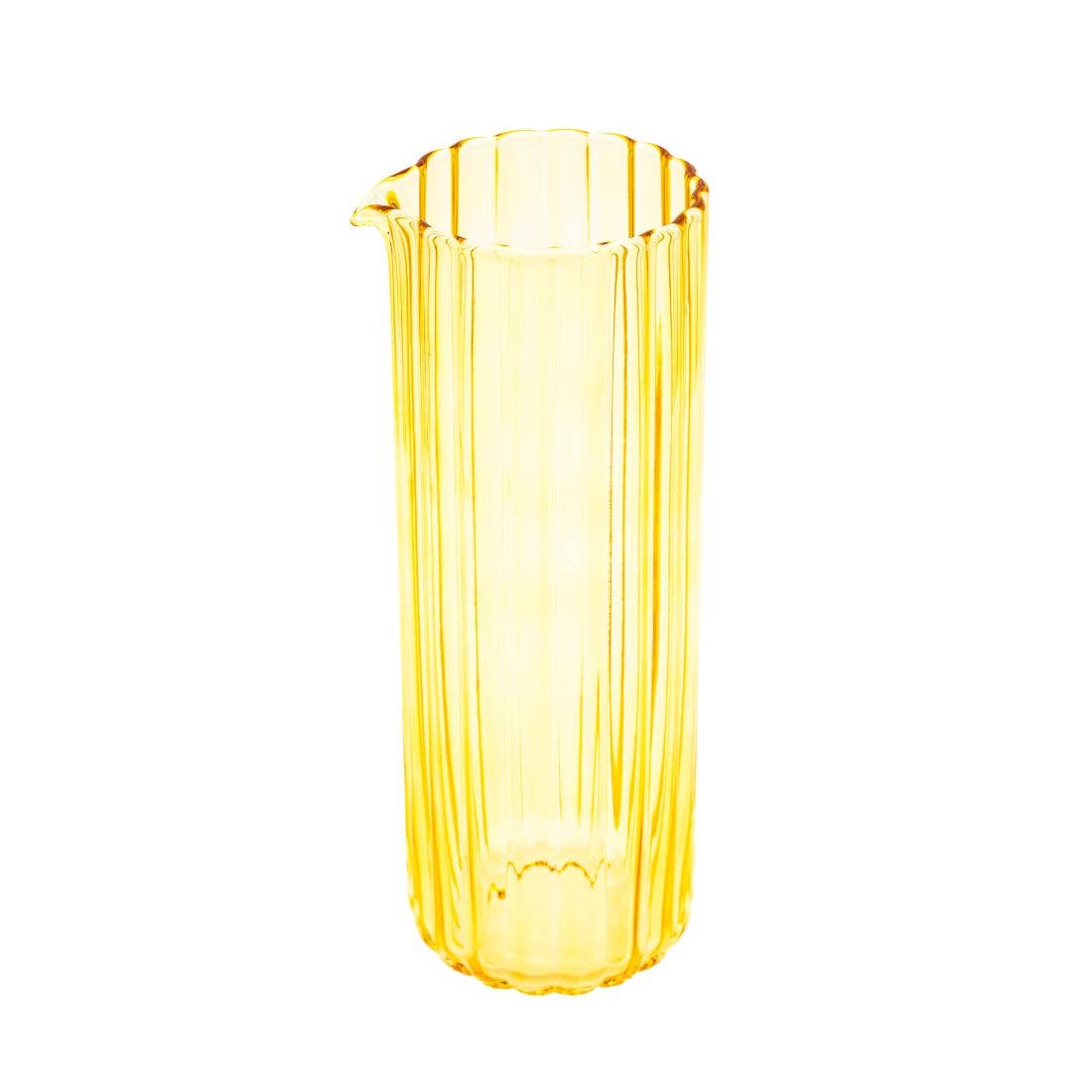 Yellow Glass Carafe Gaia Jug—1.2L