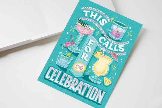 Cocktails Congrats Card - This Calls for a Celebration