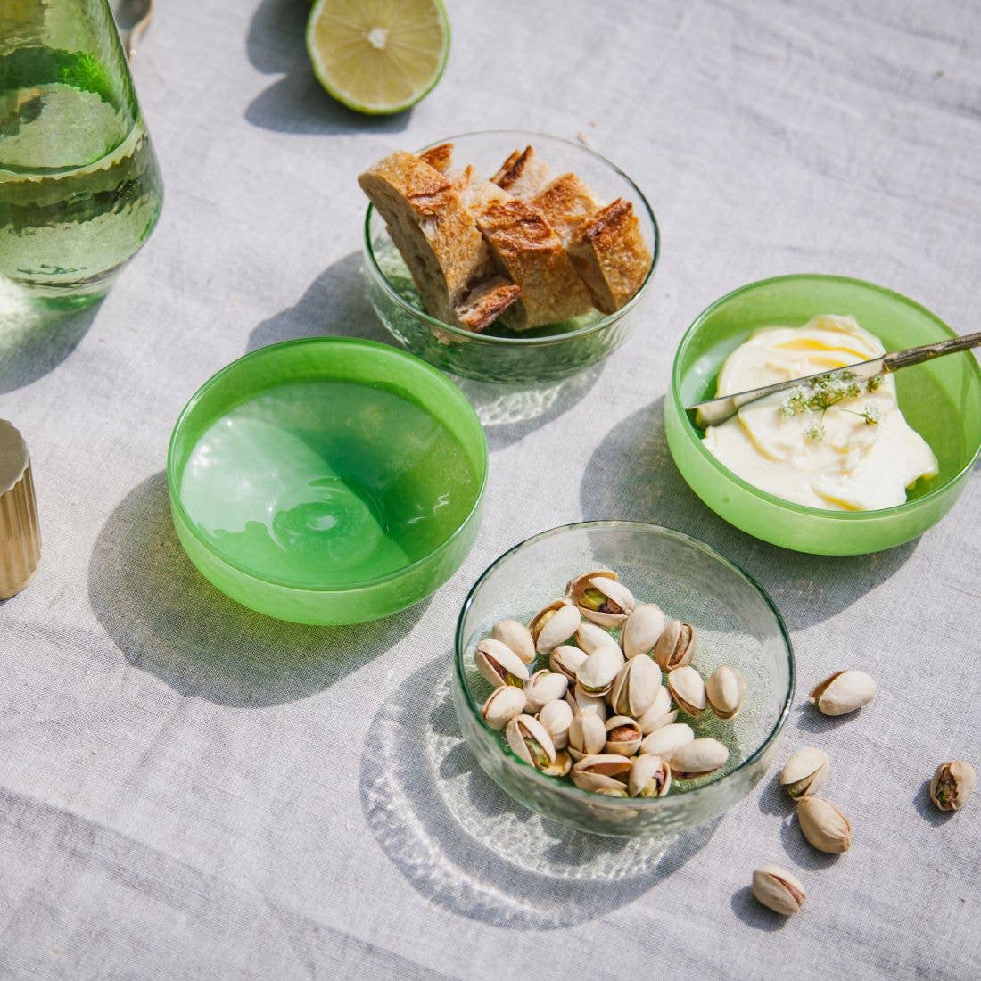 Green Claude Bowl—Set of 4