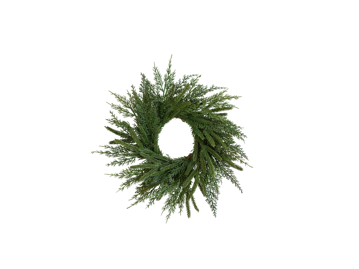 Norfolk & Cypress Real Touch Mix Wreath Mini—12 inch