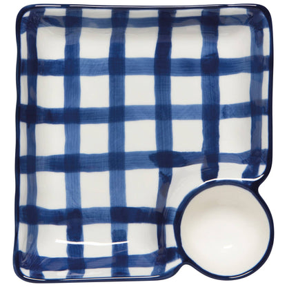 Grid Dip n' Dish Plate