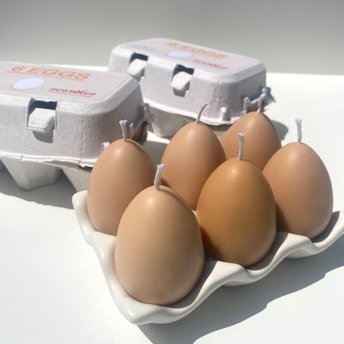 Egg-citing Cinnamon & Vanilla Scented Soy Candles—Set of 6