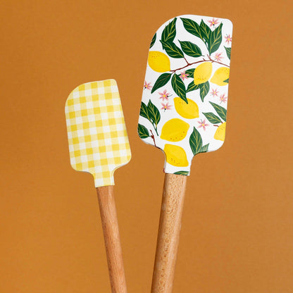 Lemon Grove Silicone Kitchen Spatulas - Set of 2