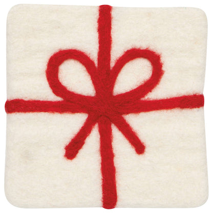 Jubilee Presents Christmas Felt Wool Coaster Set of 4