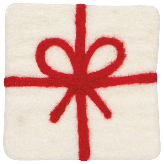 Jubilee Presents Christmas Felt Wool Coaster Set of 4