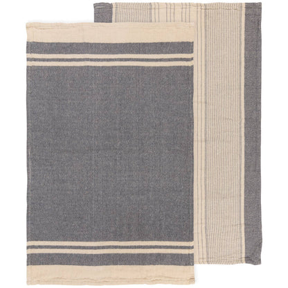 Linea Midnight Woven Dishtowels Set of 2