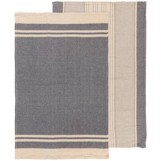 Linea Midnight Woven Dishtowels Set of 2
