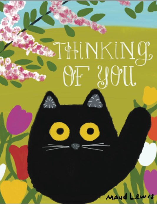 DIY Maud Lewis Inspired Black Cat Card
