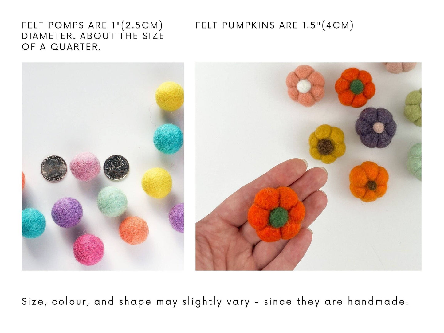 Pumpkin Pom Pom Garland—5 feet