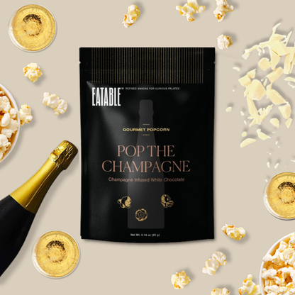 Mini Pop the Champagne—Gourmet White Chocolate Popcorn