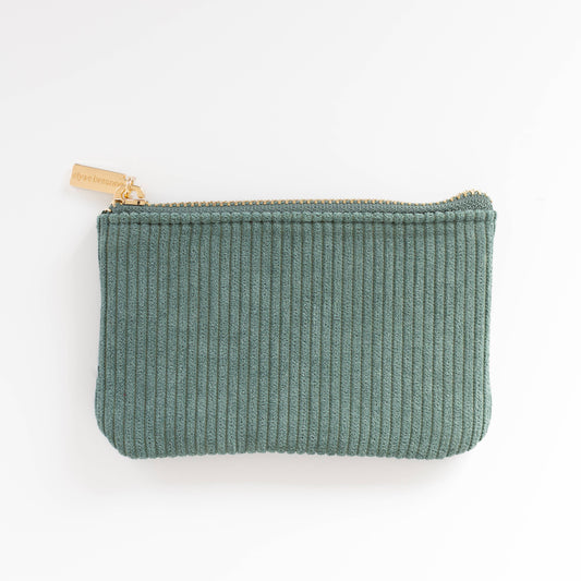 Jade Corduroy Coin Pouch