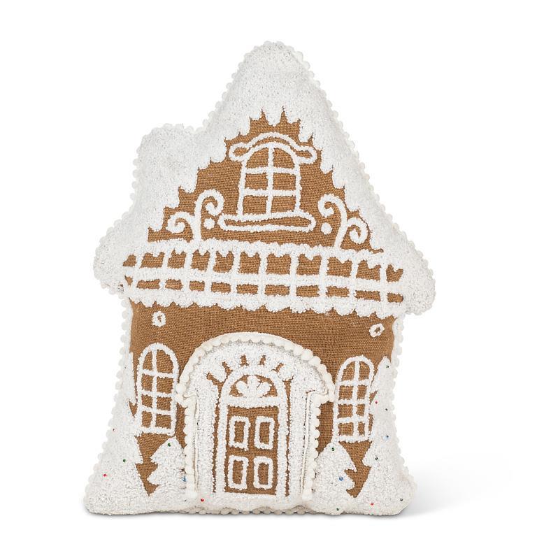 Gingerbread House Shaped Pillow