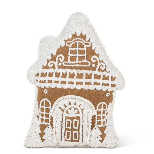 Gingerbread House Shaped Pillow