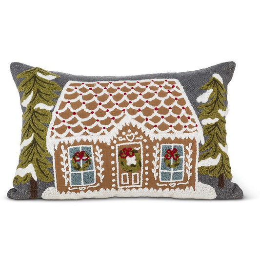 Large Gingerbread House Pillow
