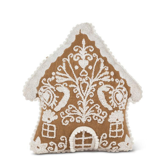 Gingerbread House Shaped Pillow