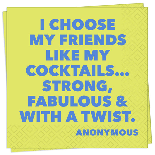 Friends Like Cocktails Cocktail Napkin