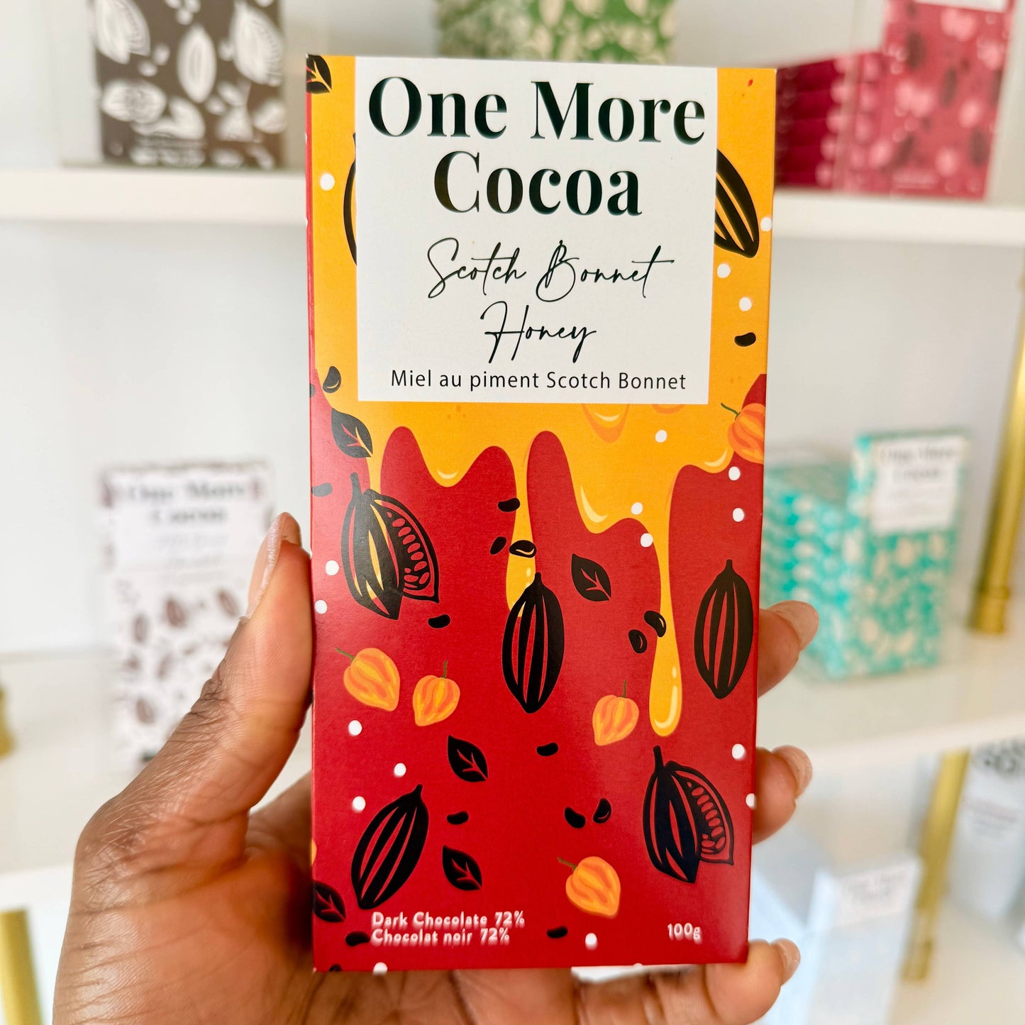 Scotch Bonnet Honey Dark Chocolate Bar