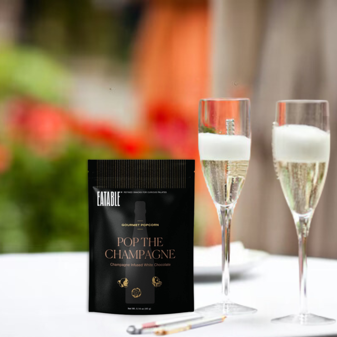 Mini Pop the Champagne—Gourmet White Chocolate Popcorn
