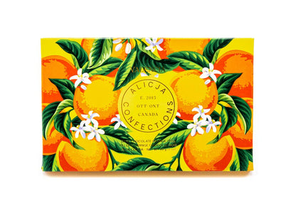 Valencia Candied Orange Peel Vegan Dark Chocolate Bar—Postcard