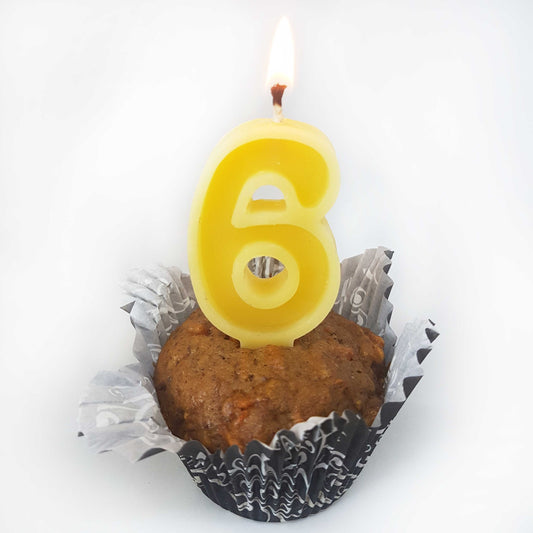 #6 Beeswax Birthday Candle