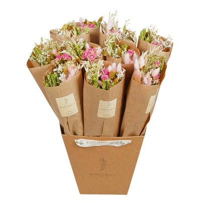Pink Elegance Dried Floral Market Bouquet