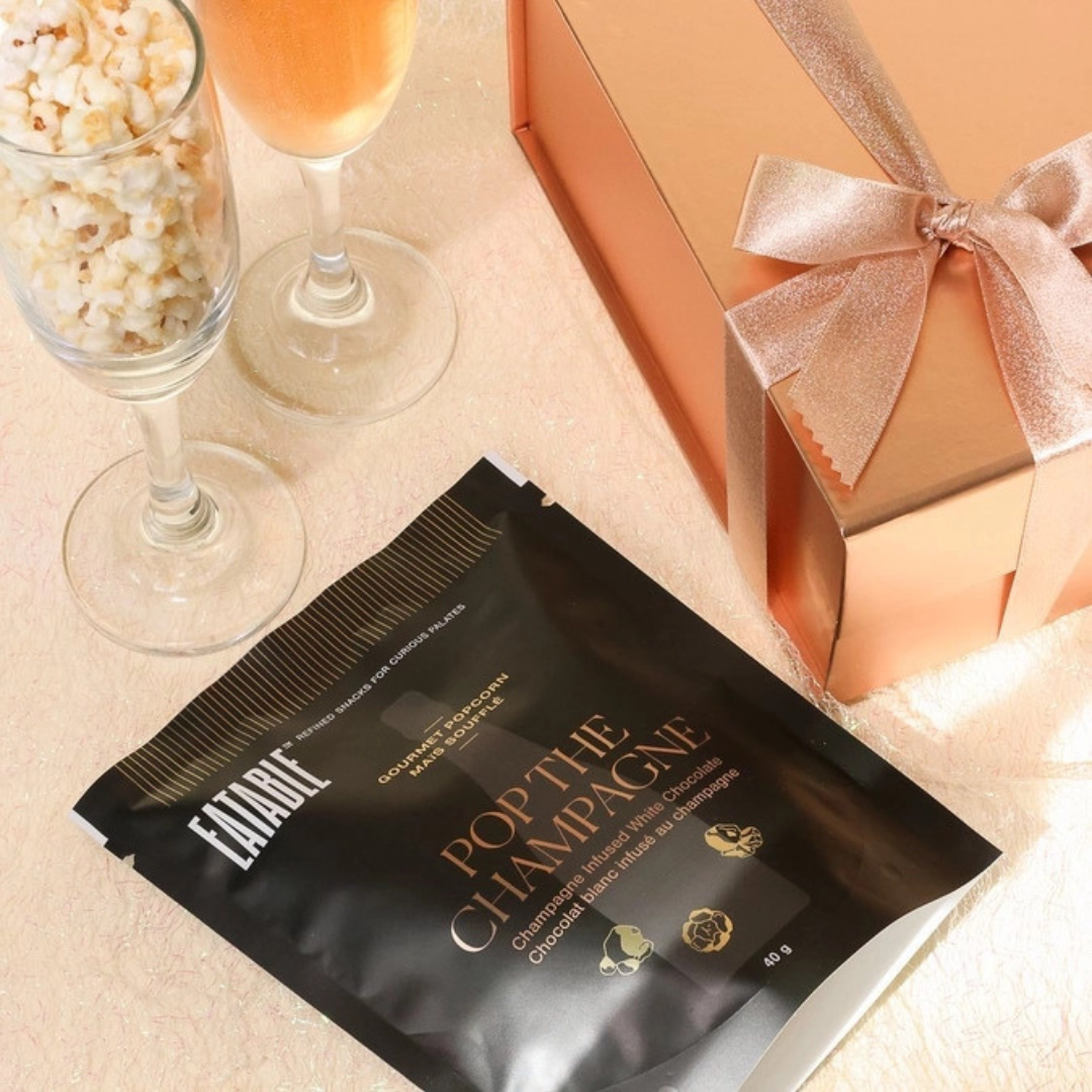 Mini Pop the Champagne—Gourmet White Chocolate Popcorn