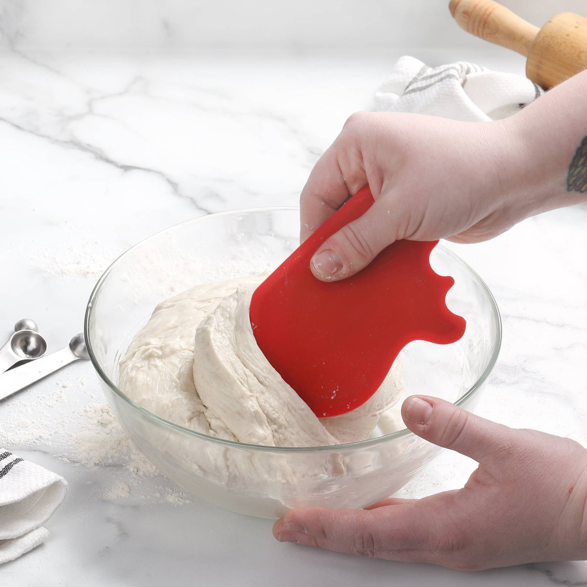 NEW! Dough & Bench Scraper – Silicone with Steel Core