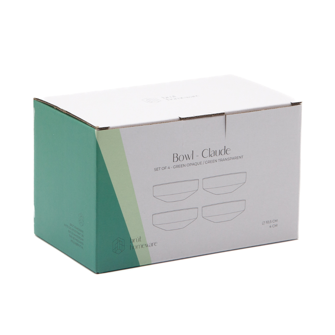 Green Claude Bowl—Set of 4