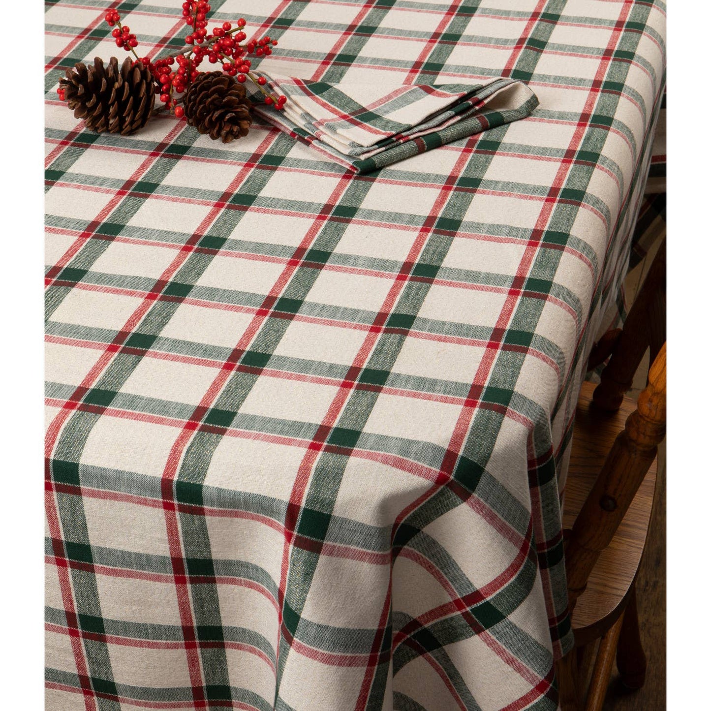 Noel Plaid Christmas Tablecloth—90 x 60 inch