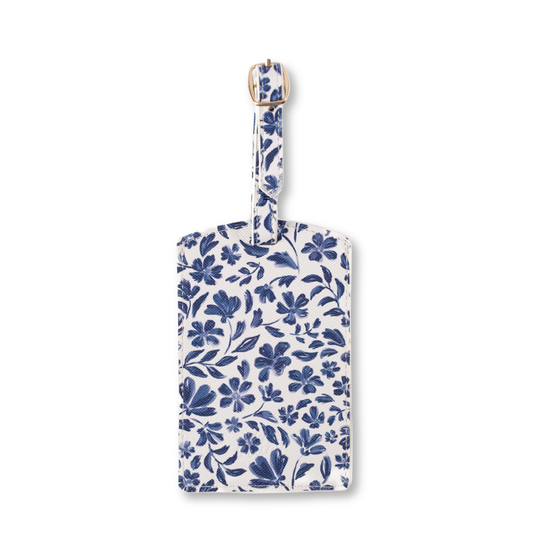 Porcelain Floral Luggage Tag