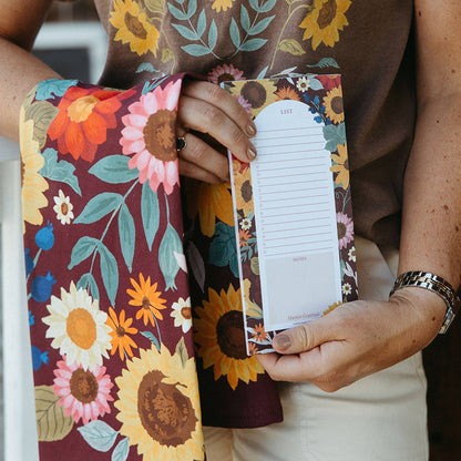 Fall Flowers Market List Notepad