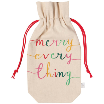 Merry Everything Christmas Wine Bags—Set of 2