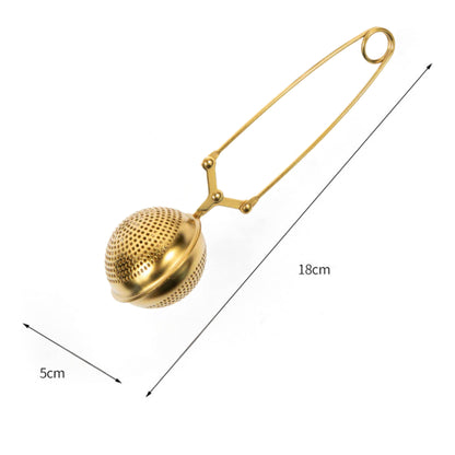 Golden Snap Ball Tea Infuser for Loose Teas