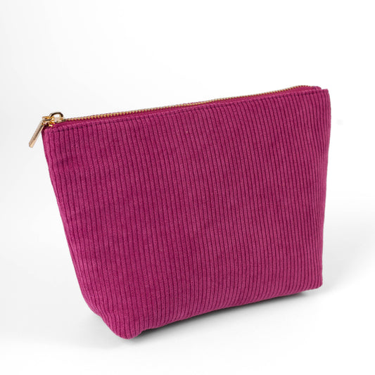 Raspberry Corduroy Carry-All Pouch