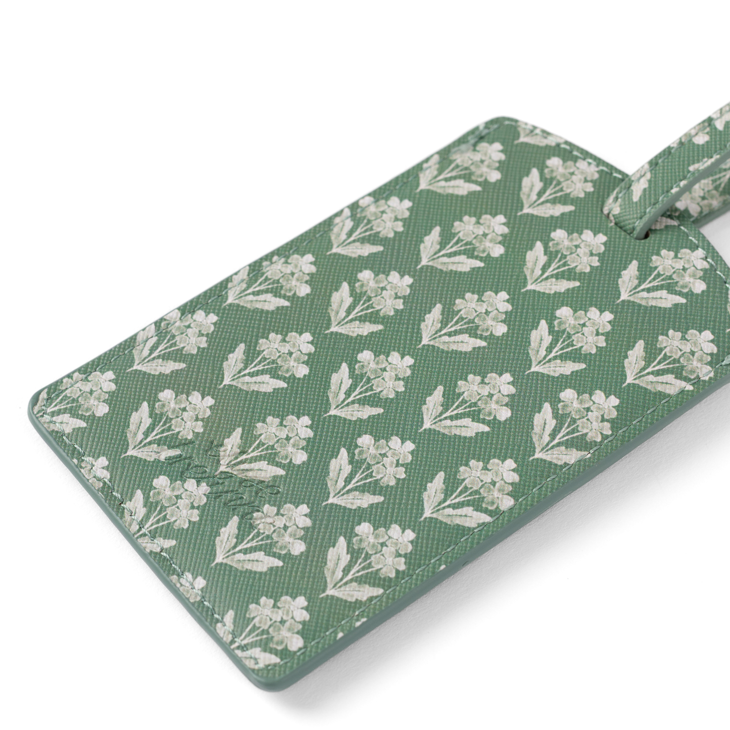 Forget Me Nots Sage Luggage Tag