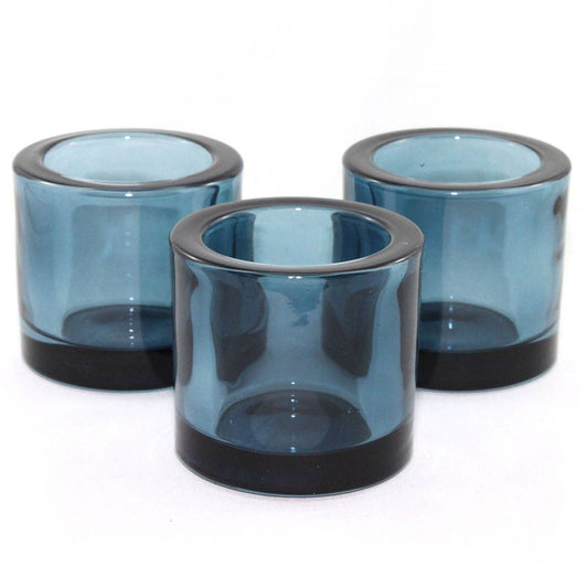 Blue Glass Votive Holder