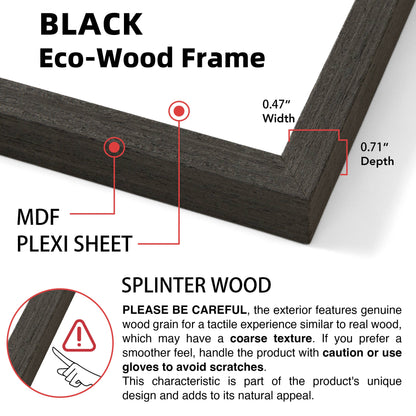 11x14 Dark Oak Dryades Wooden Frame