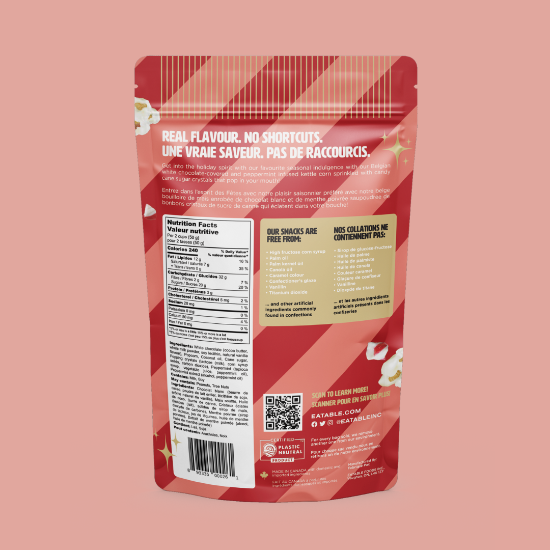 Jingle Bell Pops Gourmet White Chocolate Christmas Popcorn—125 grams